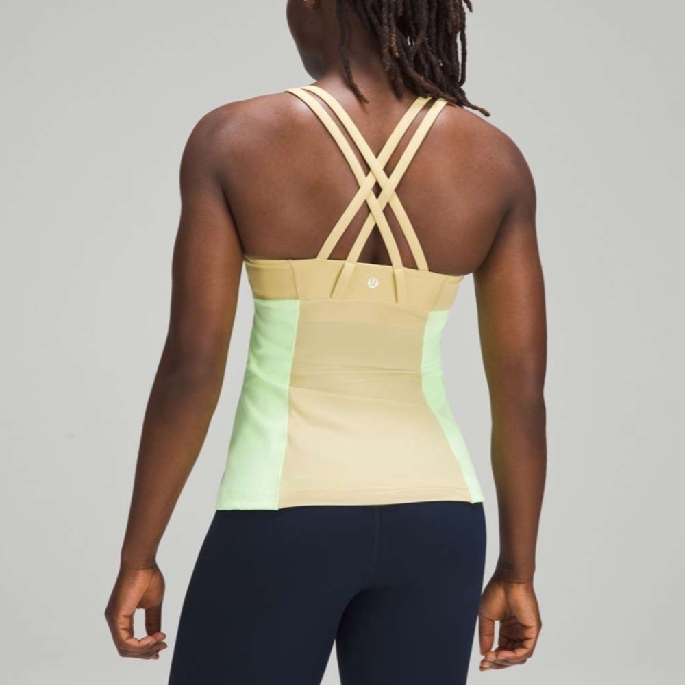 Lululemon Energy‎ Tank Top Wasabi / Faded Zap / Golden Sand